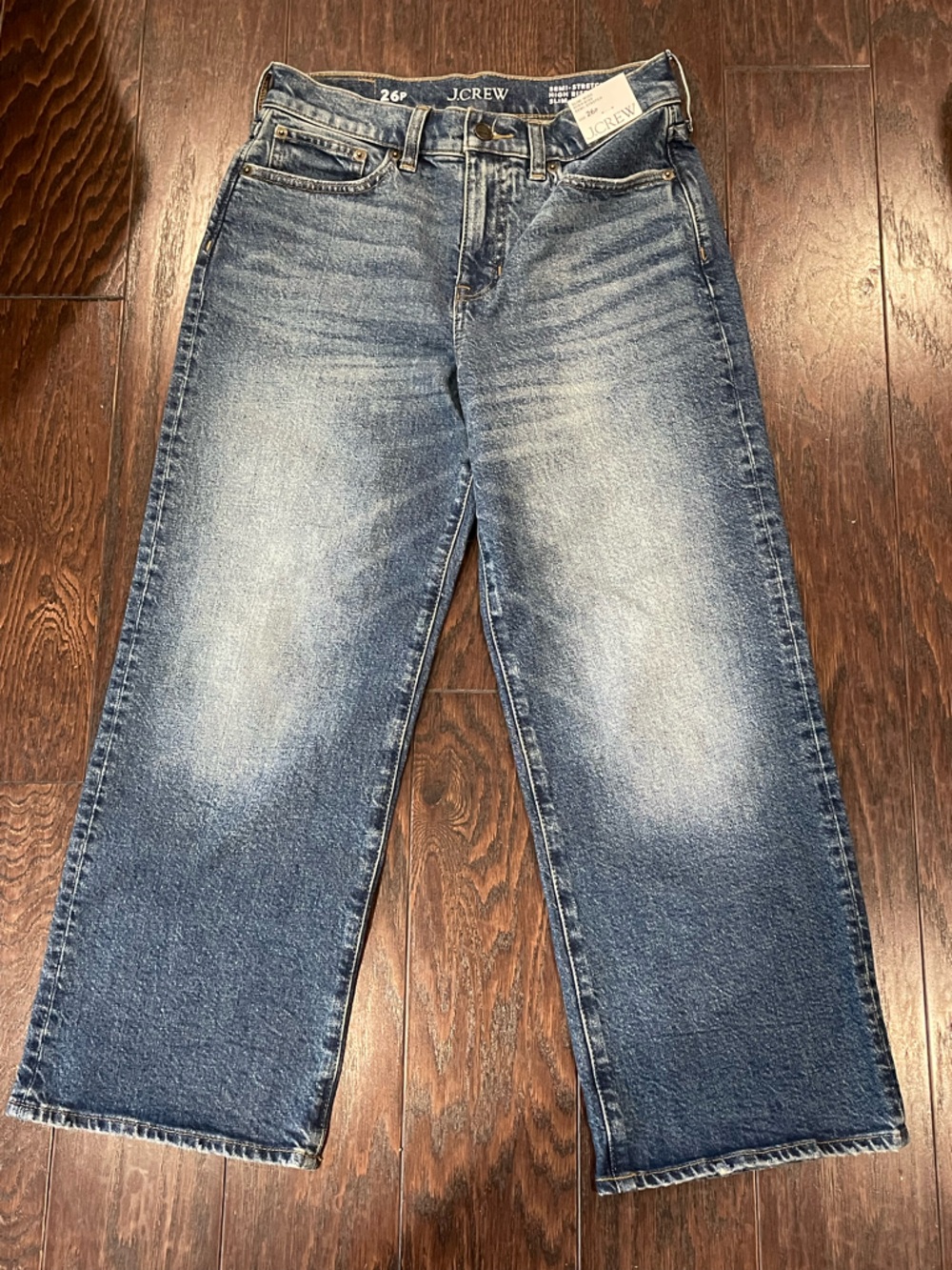 J.Crew  Women Semi-Stretch High-Rise Slim-Wide Jeans Size 26P  NEW